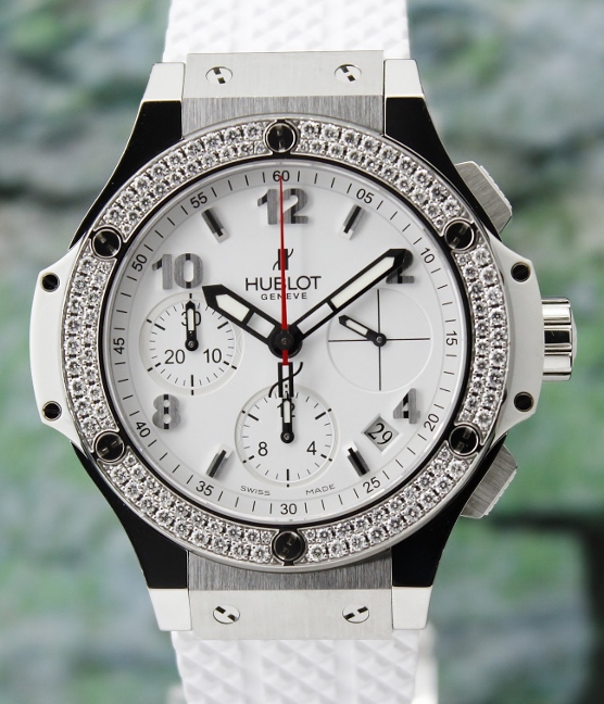 (image for) UNWORN HUBLOT BIG BANG WHITE DIAMOND WATCH / 342.SE.230.RW.114